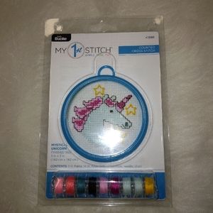 Bucilla Mystical Unicorn 47816E My 1st Stitch Kit, Counted Cross Stitch